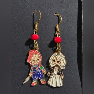 Child's Play Chucky And Tiffanie Dangle Earrings